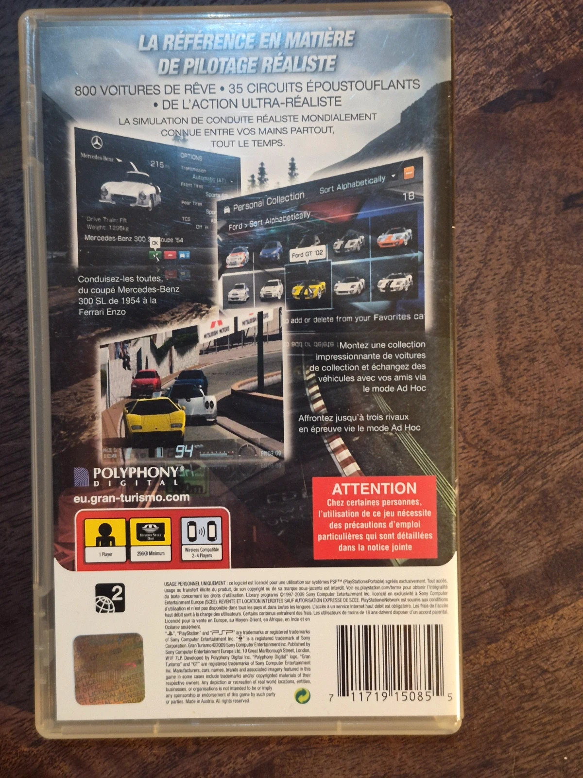 Jeu Gran Turismo PSP - Complet avec notice (VF) 2