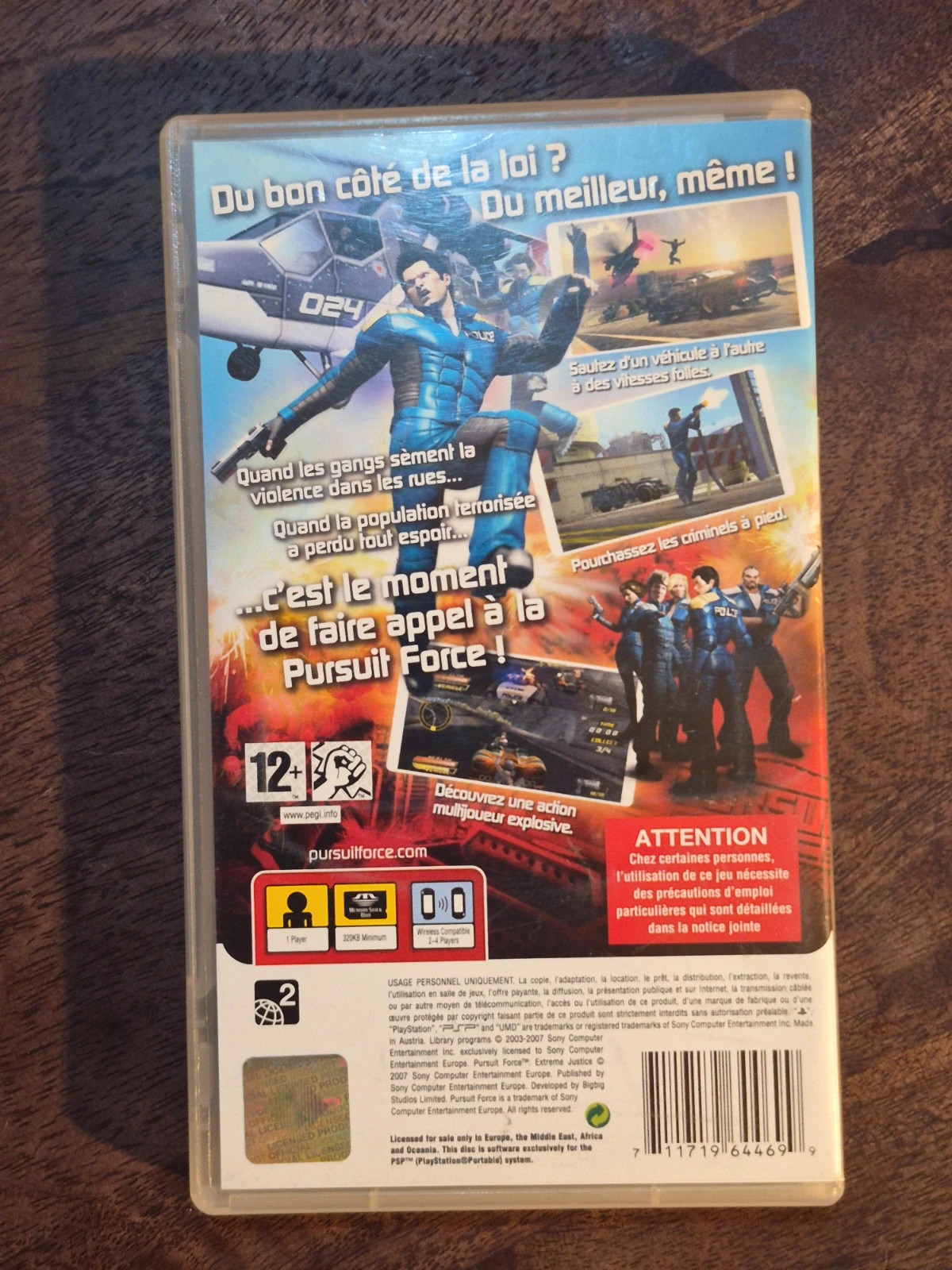 Jeu PSP - Pursuit Force : Extreme Justice (Complet / VF) 2