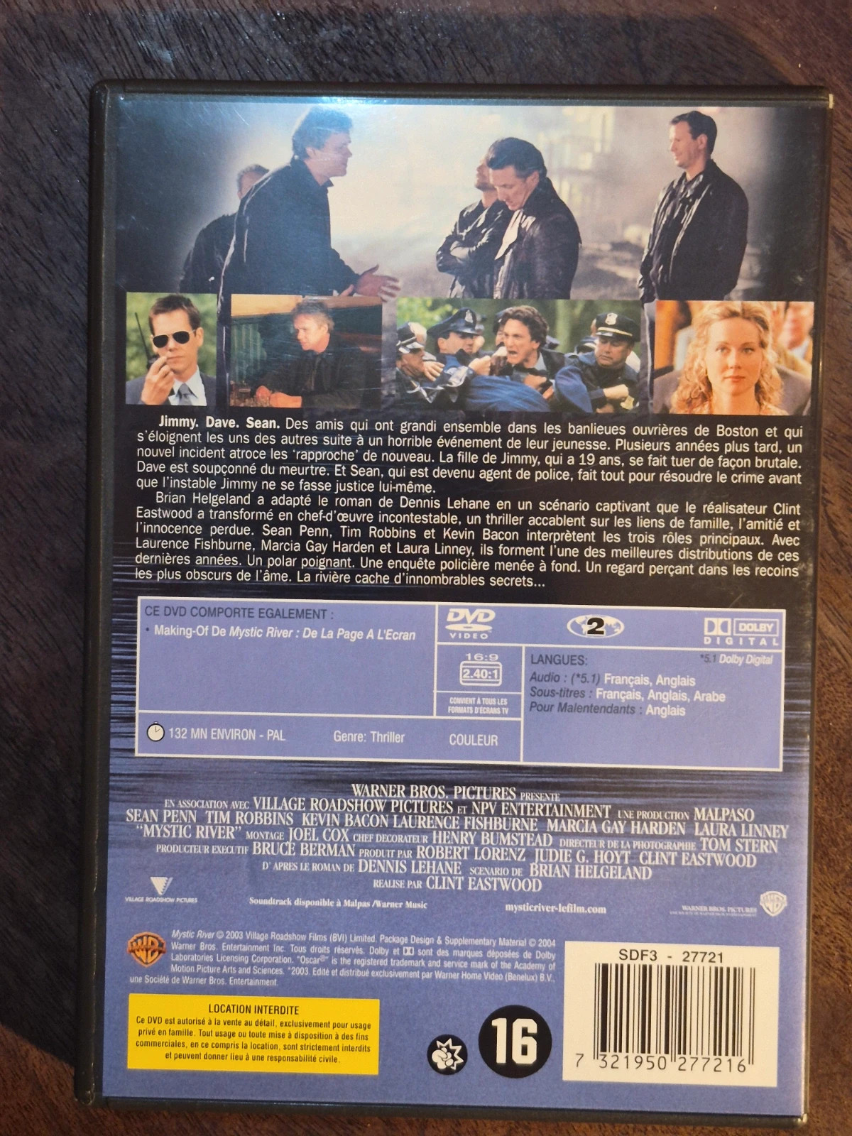 DVD Mystic River - Film de Clint Eastwood 2