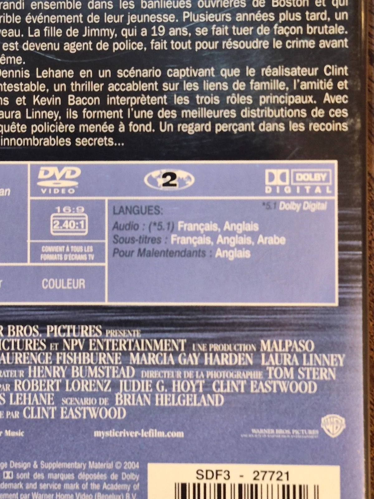 DVD Mystic River - Film de Clint Eastwood 4
