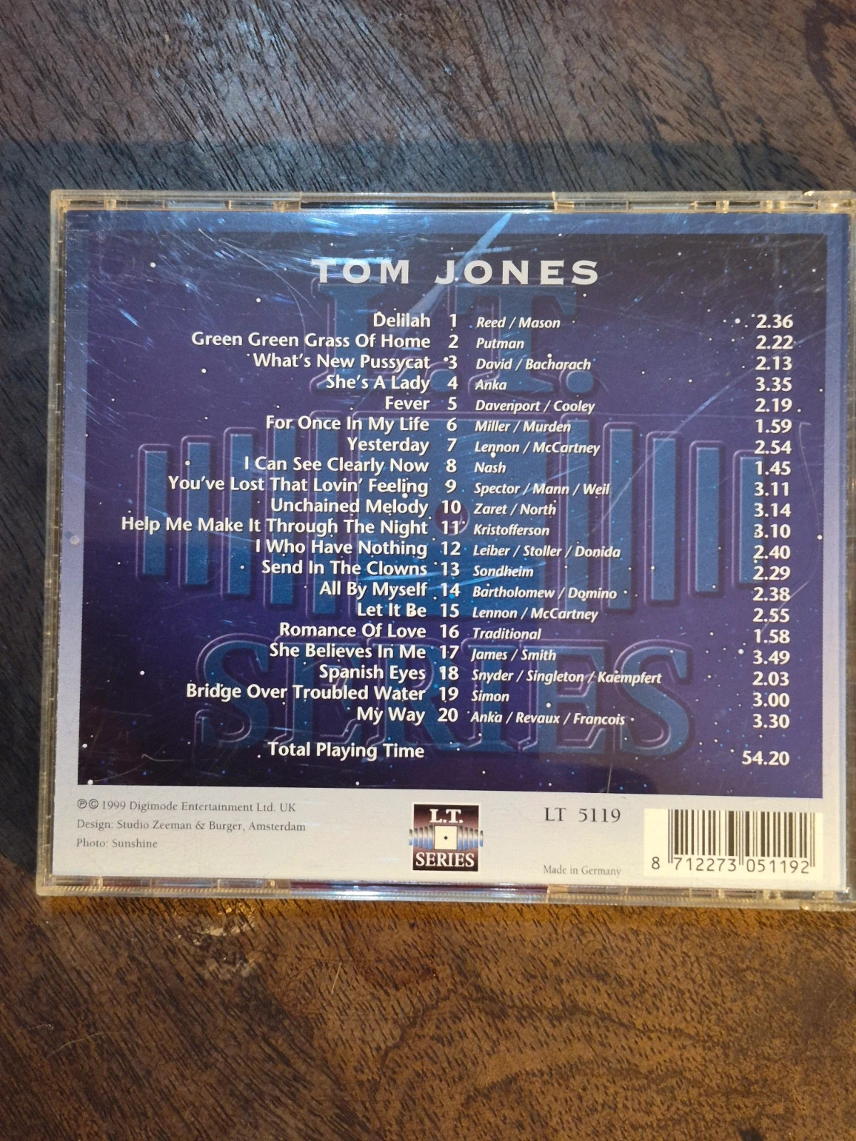 CD Tom Jones – Album Delilah (Compilation 20 Titres - 1999) 2