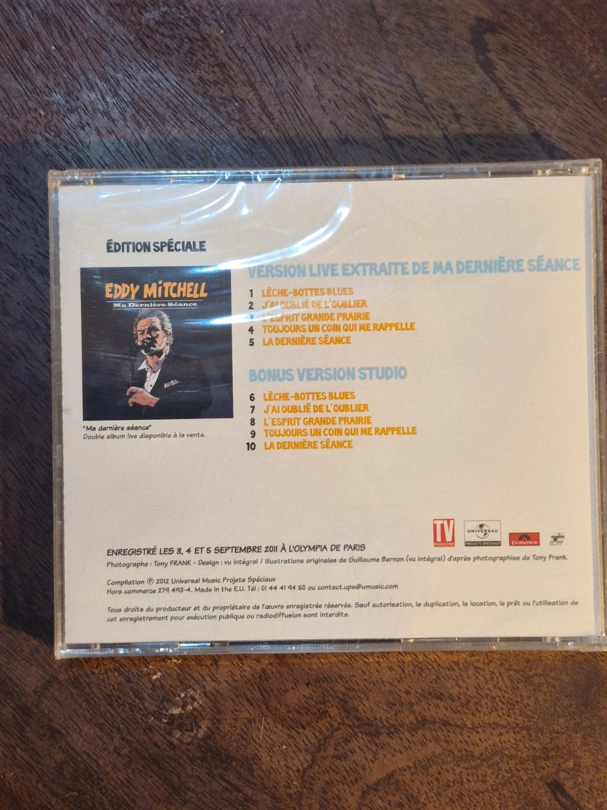 CD Eddy Mitchell - Ma Dernière Séance (Édition Spéciale) 2