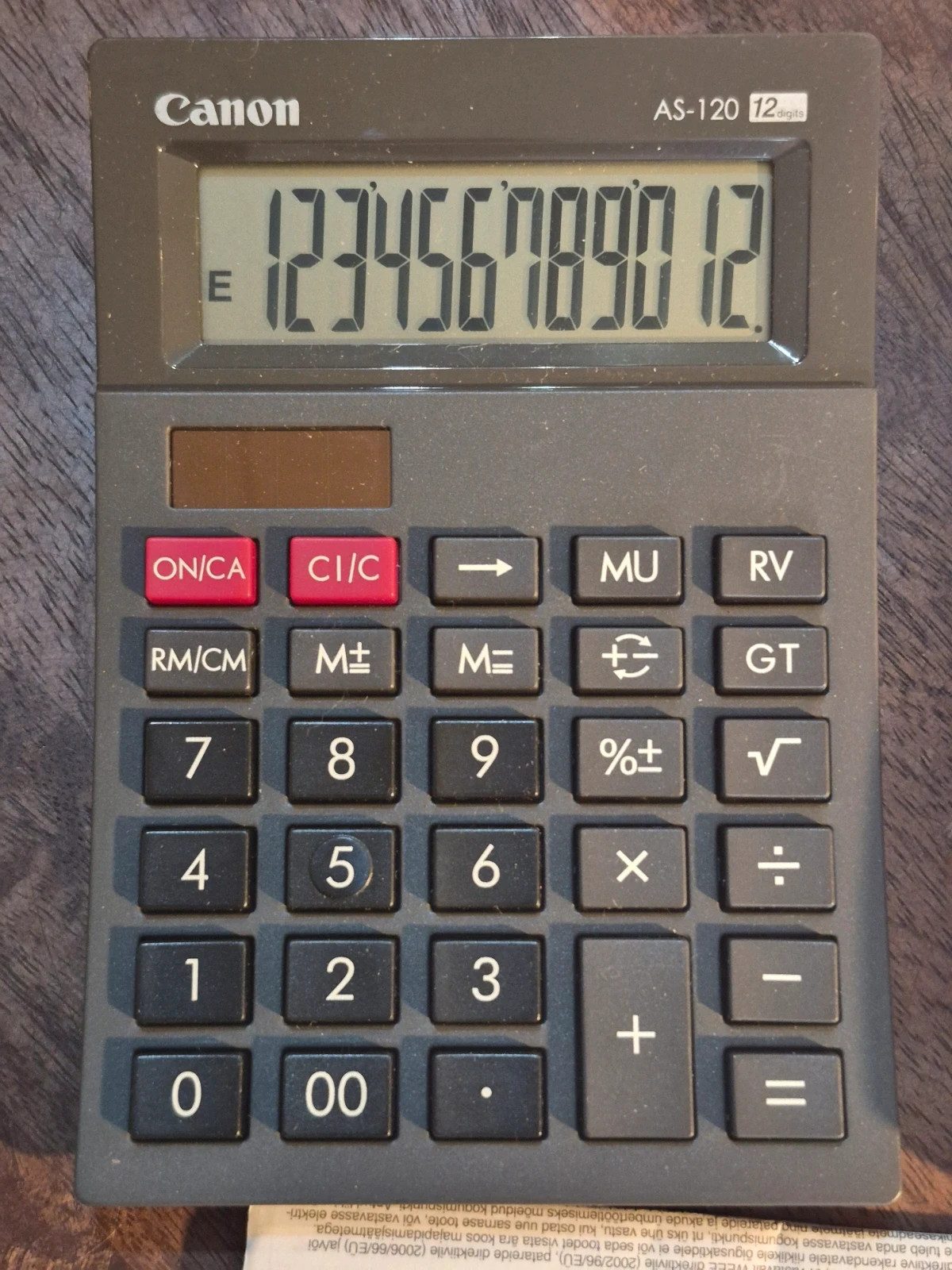 Calculatrice de bureau Canon AS-120 (12 chiffres) – CASIO 2
