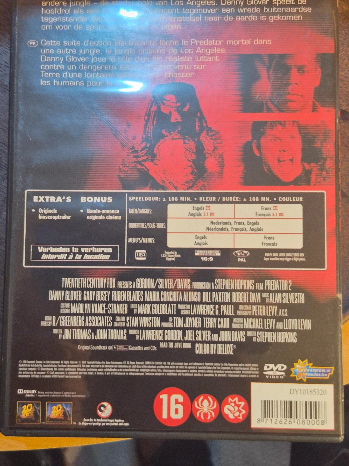 DVD Predator 2 - Danny Glover 2