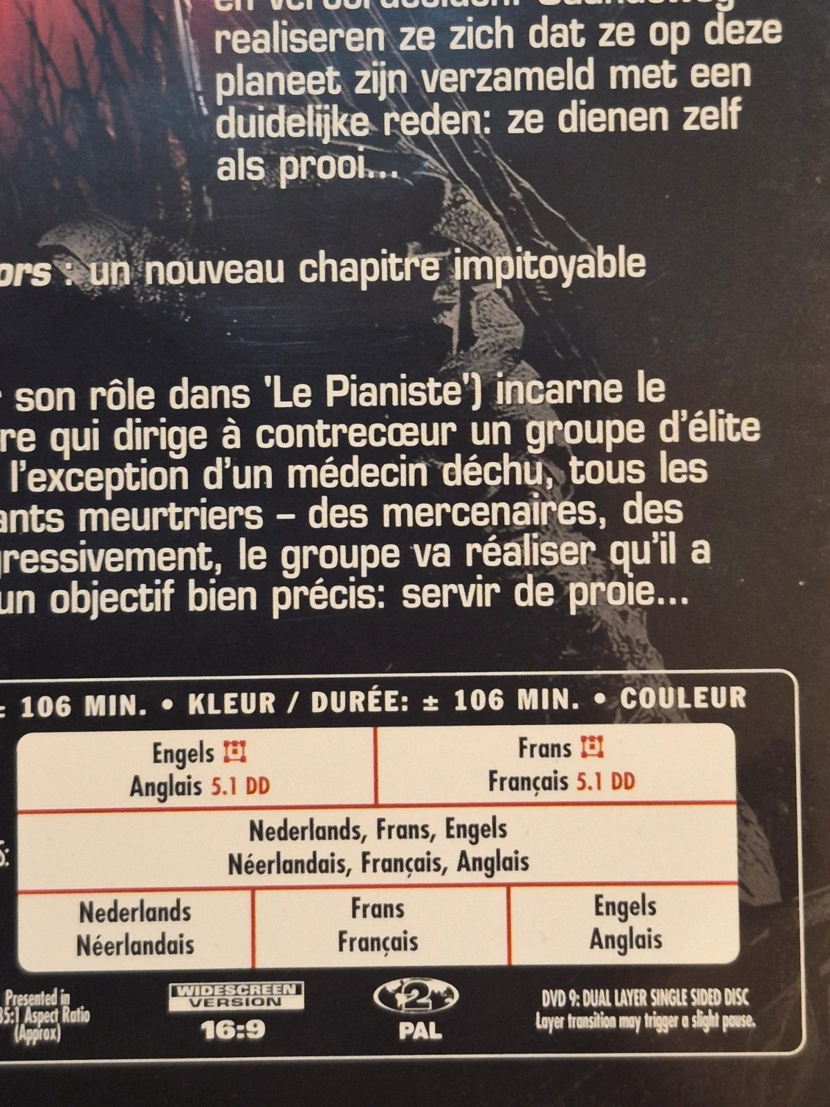 DVD Predators - Adrien Brody / Robert Rodriguez 3