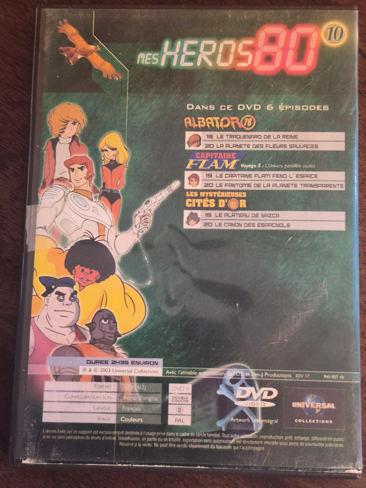 DVD Mes Héros 80 Volume 10 - Cités d'Or / Albator / Capitaine Flam 2