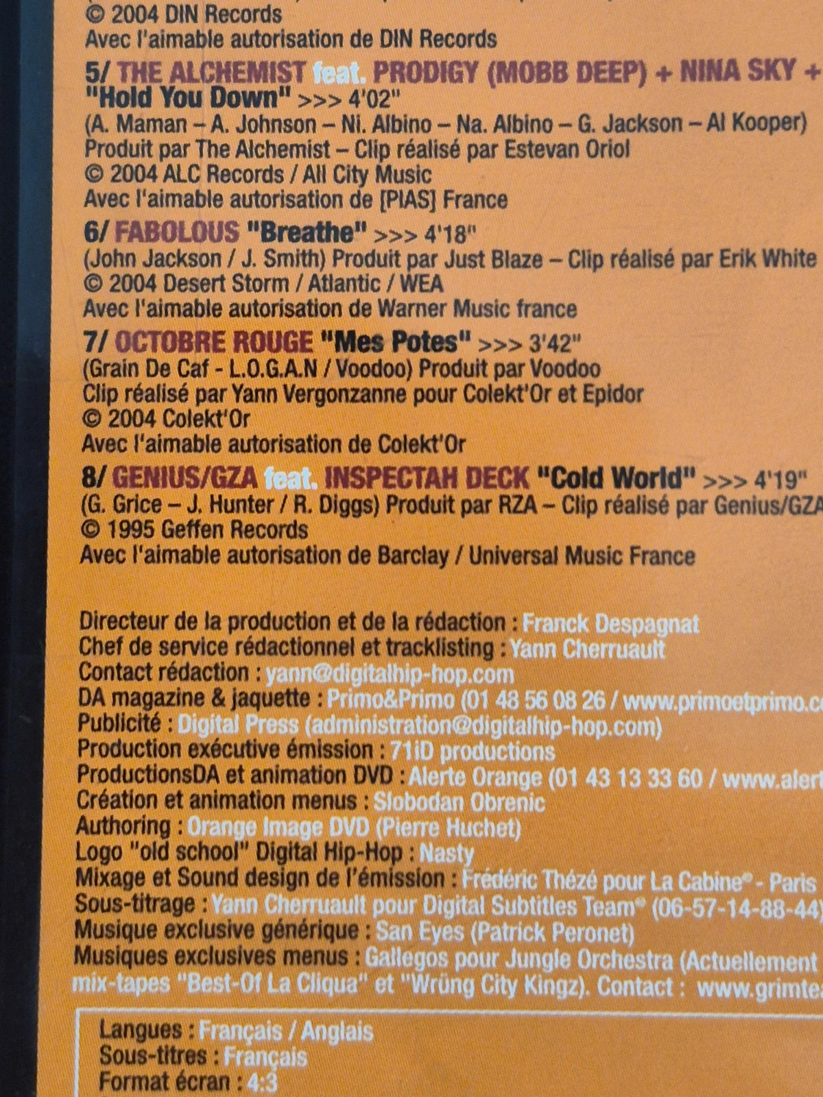 DVD Digital Hip Hop #9 (2004) - 26 Clips Rap US & FR 4