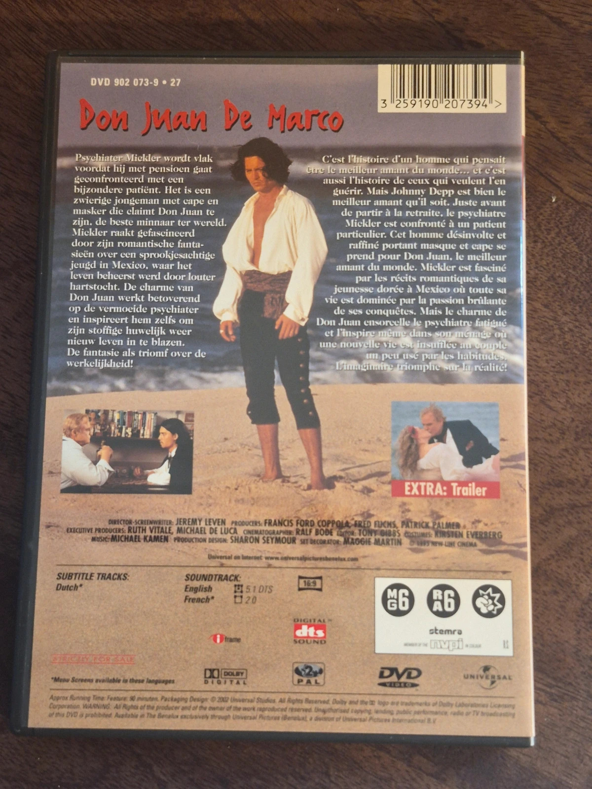 DVD Don Juan DeMarco - Johnny Depp & Marlon Brando 2