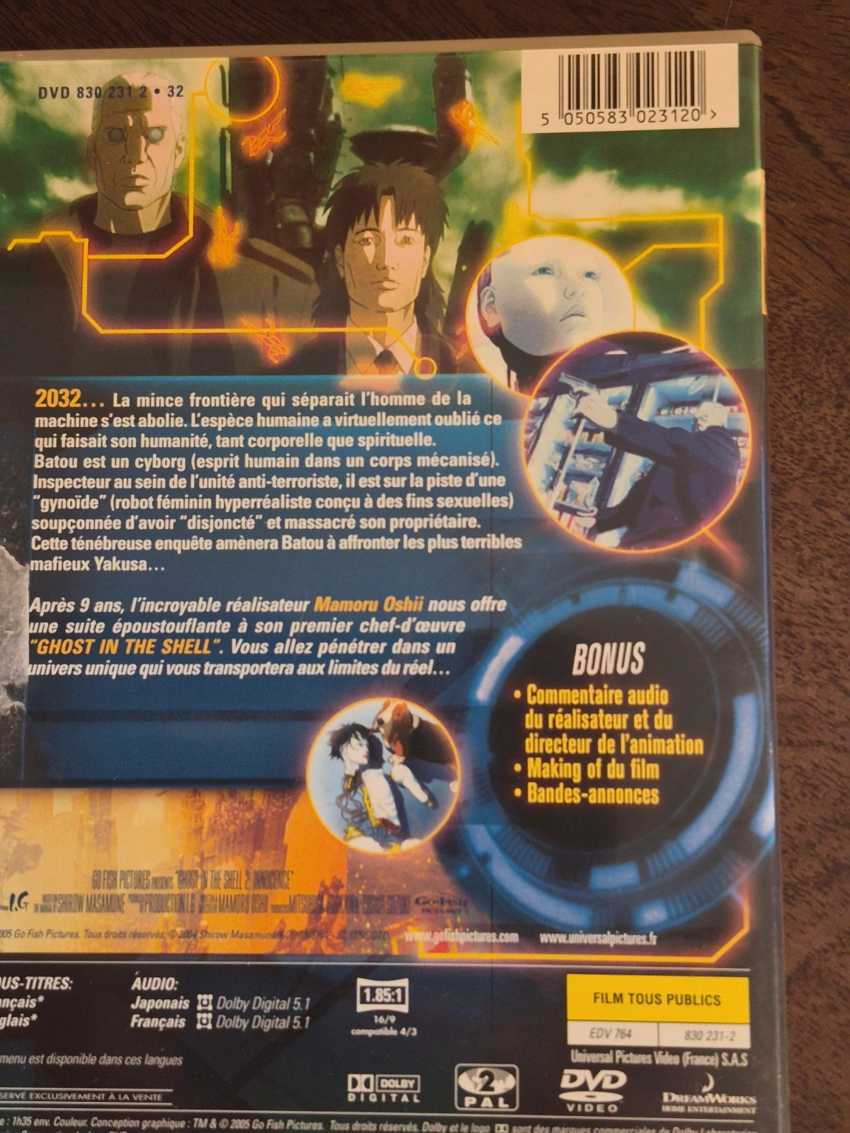DVD Ghost in the Shell 2: Innocence - Édition VF 2