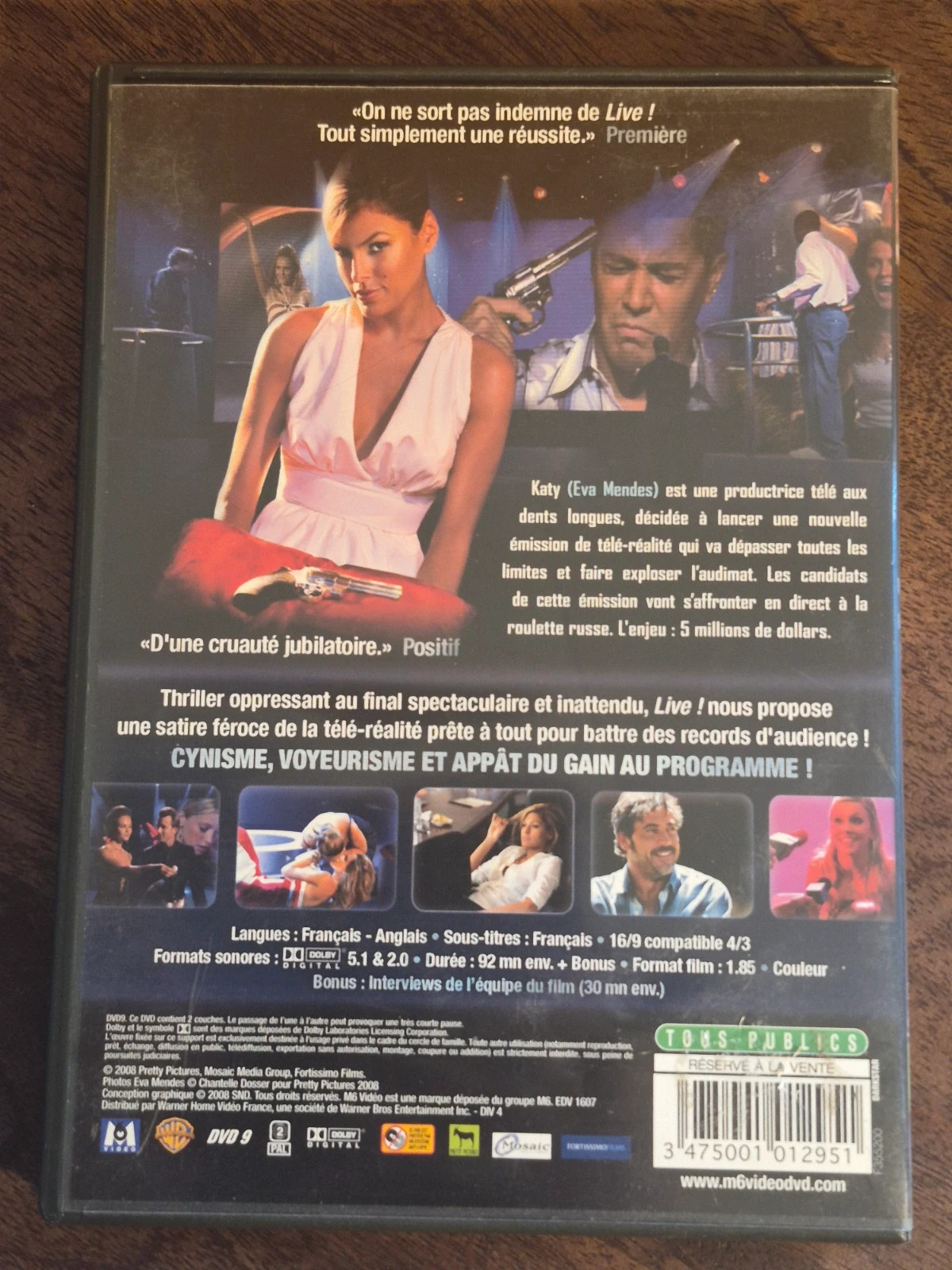 DVD Live ! avec Eva Mendes - Thriller / Satire 2