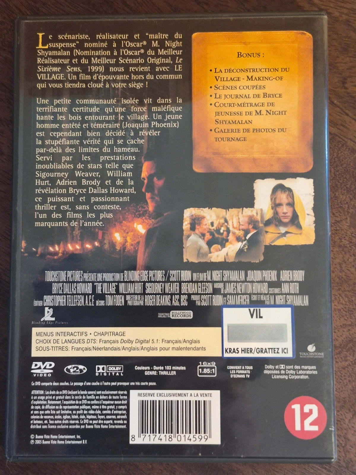DVD Le Village - Film de M. Night Shyamalan 2