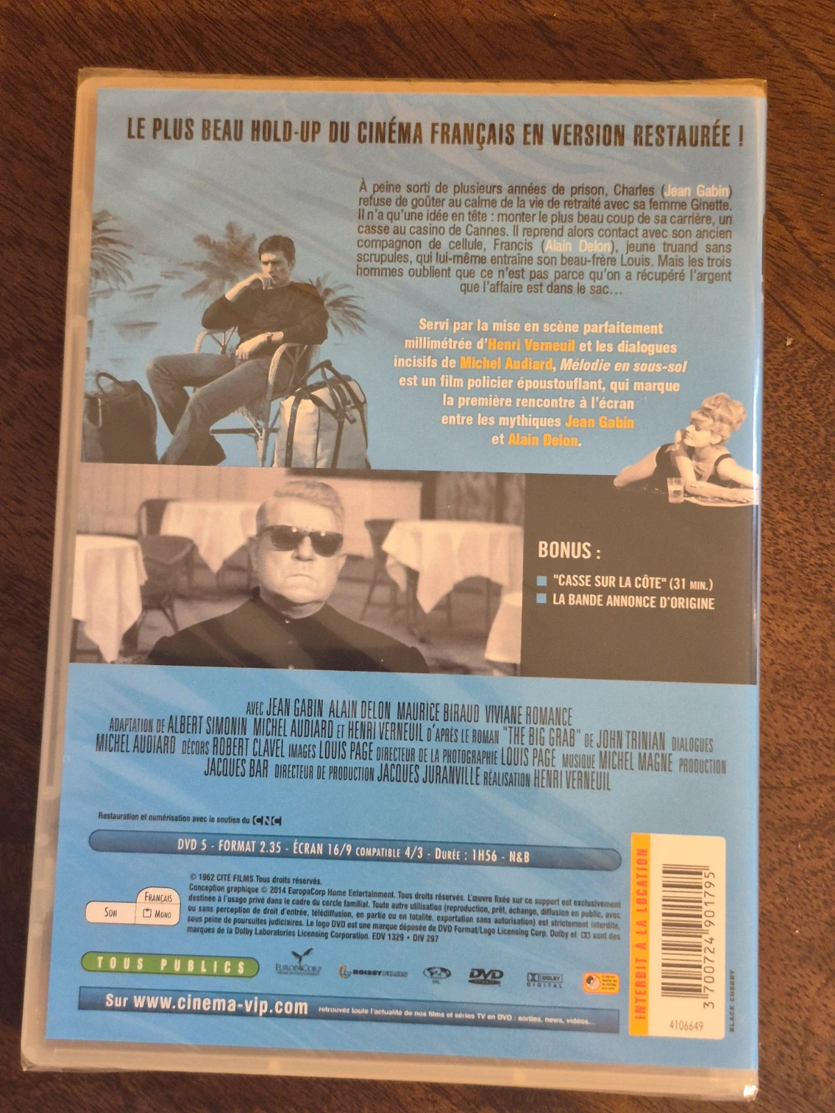 DVD Mélodie en sous-sol - Jean Gabin / Alain Delon (Édition Restaurée) 2