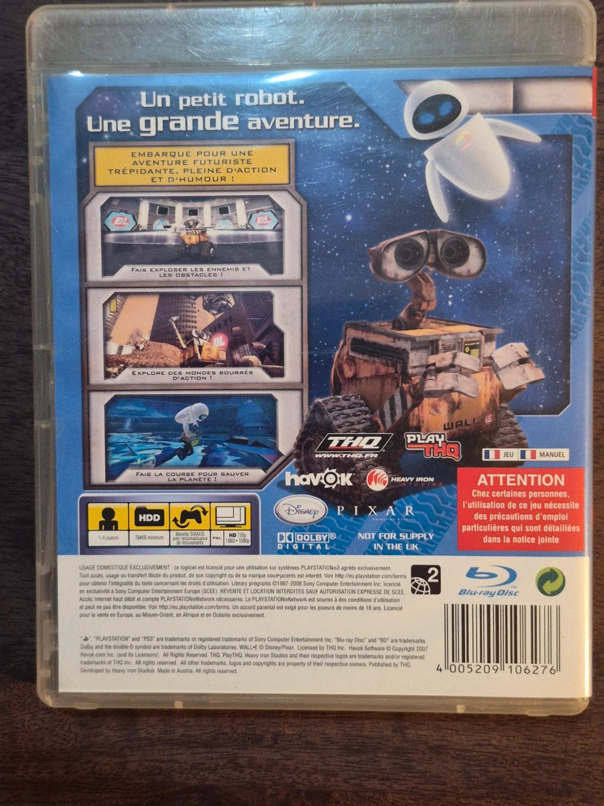 Jeu Wall-E - PS3 - complet 2
