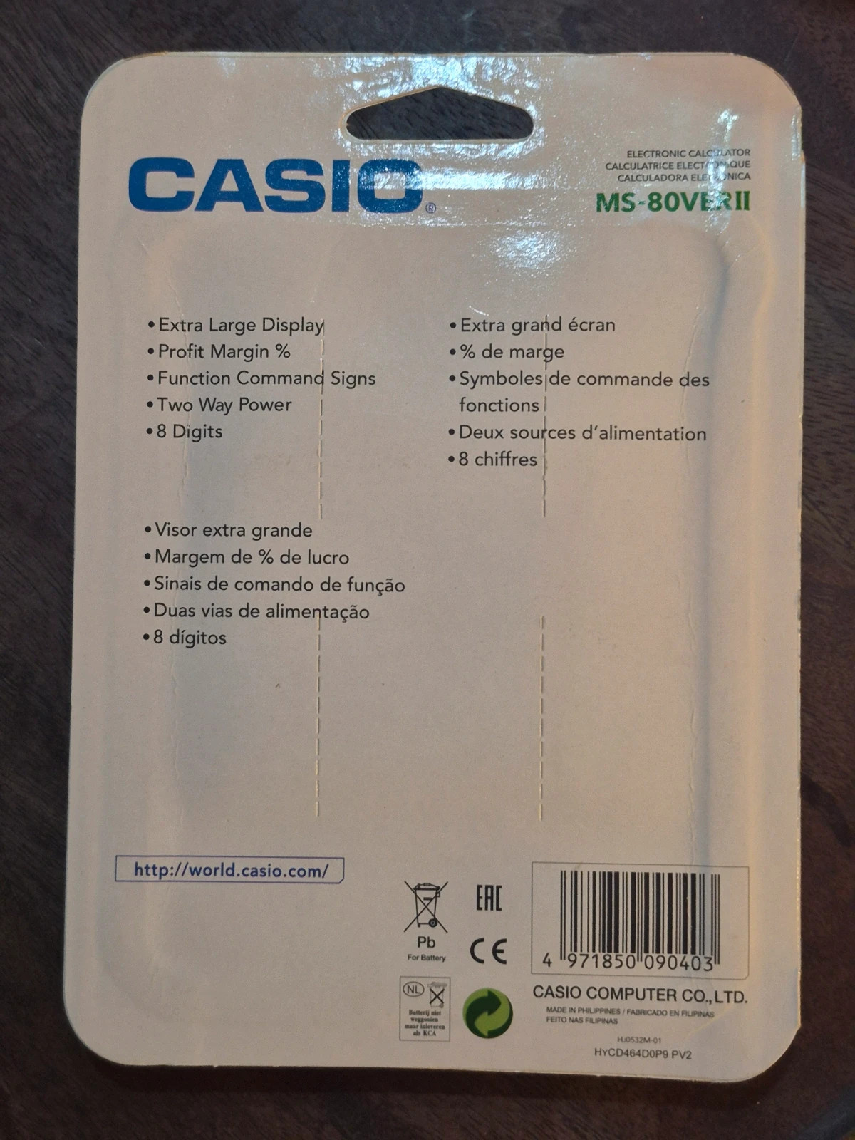Calculatrice de bureau Casio MS-80 – CASIO 2