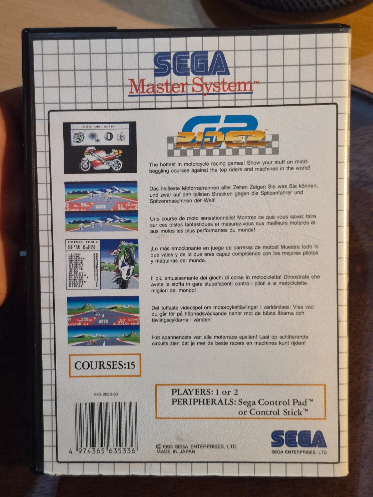 Jeu Sega Master System - GP Rider 2