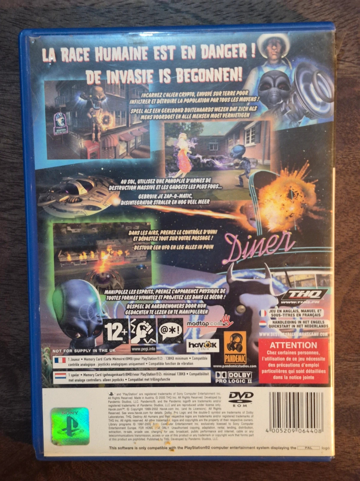 Destroy All Humans ! - Jeu PS2 / PlayStation 2 (Complet avec Notice - VF) 2