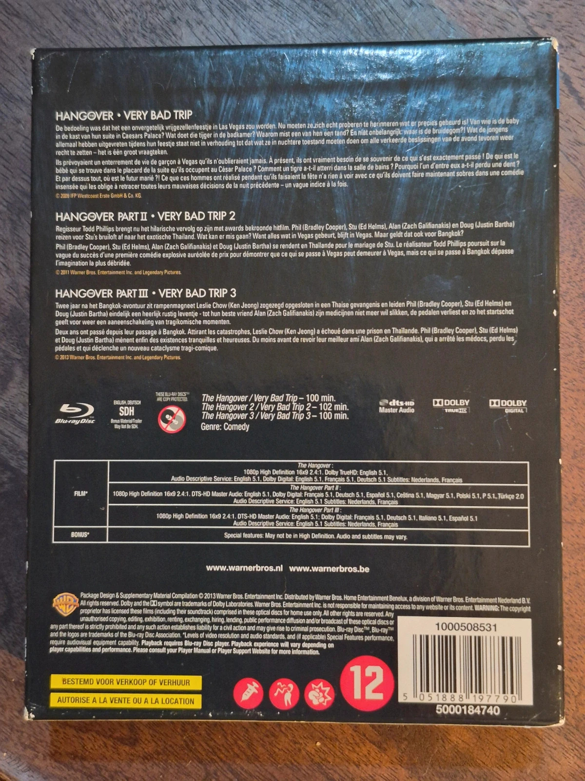 Coffret Blu-ray - Trilogie intégrale Very Bad Trip (The Hangover) 2