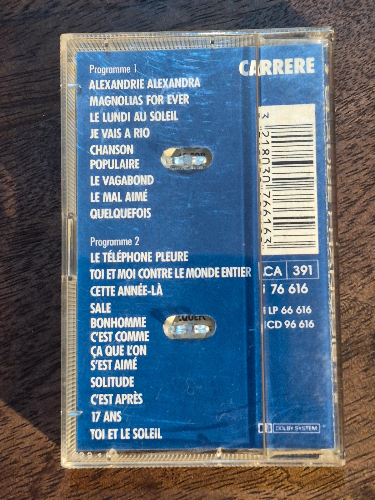 K7 Cassette Audio Vintage Claude François - Les Plus Grands Succès (Carrere) 2