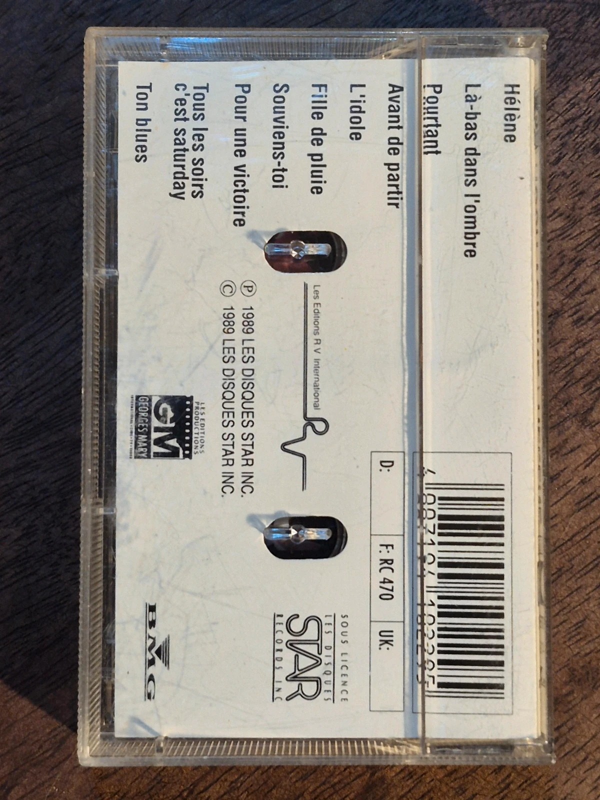 Cassette Audio K7 - Roch Voisine - Hélène (Album 1989) Édition Star 2