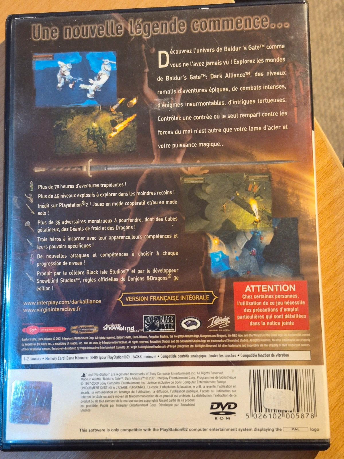 Baldur's Gate: Dark Alliance - Jeu PS2 / PlayStation 2 (Complet) 2