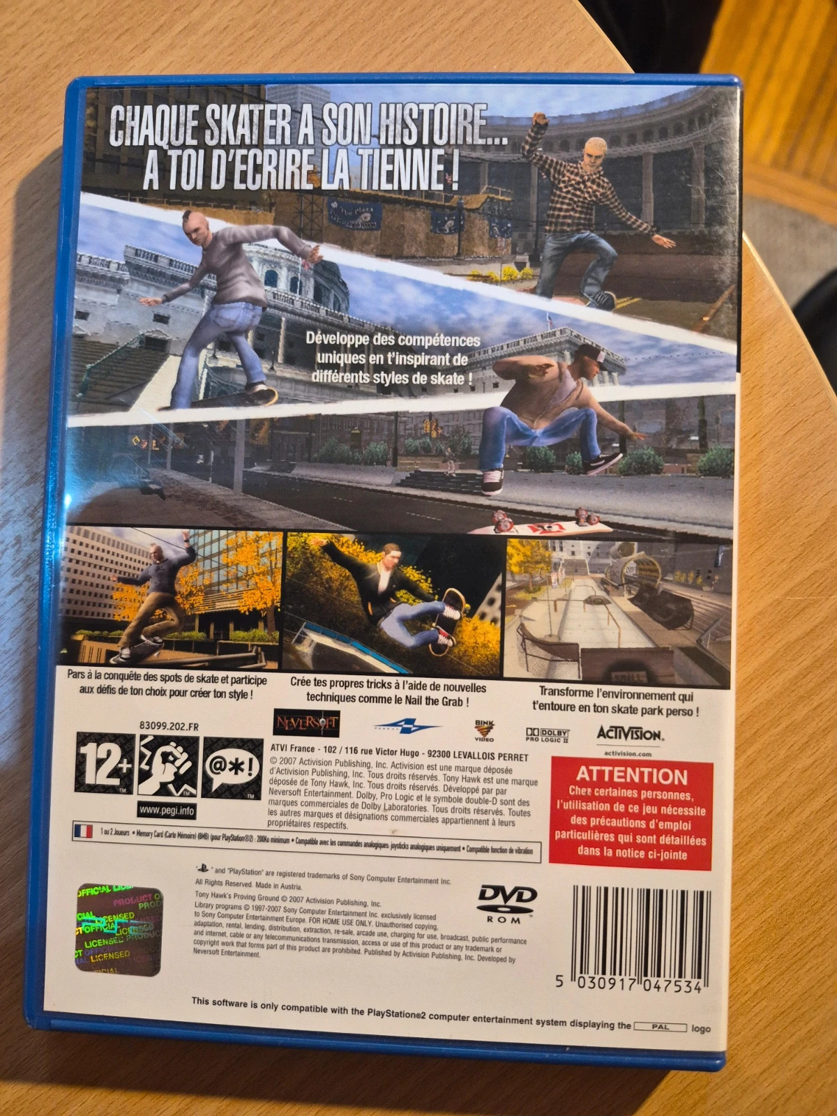 Jeu PS2 - Tony Hawk's Proving Ground - PAL FR 2