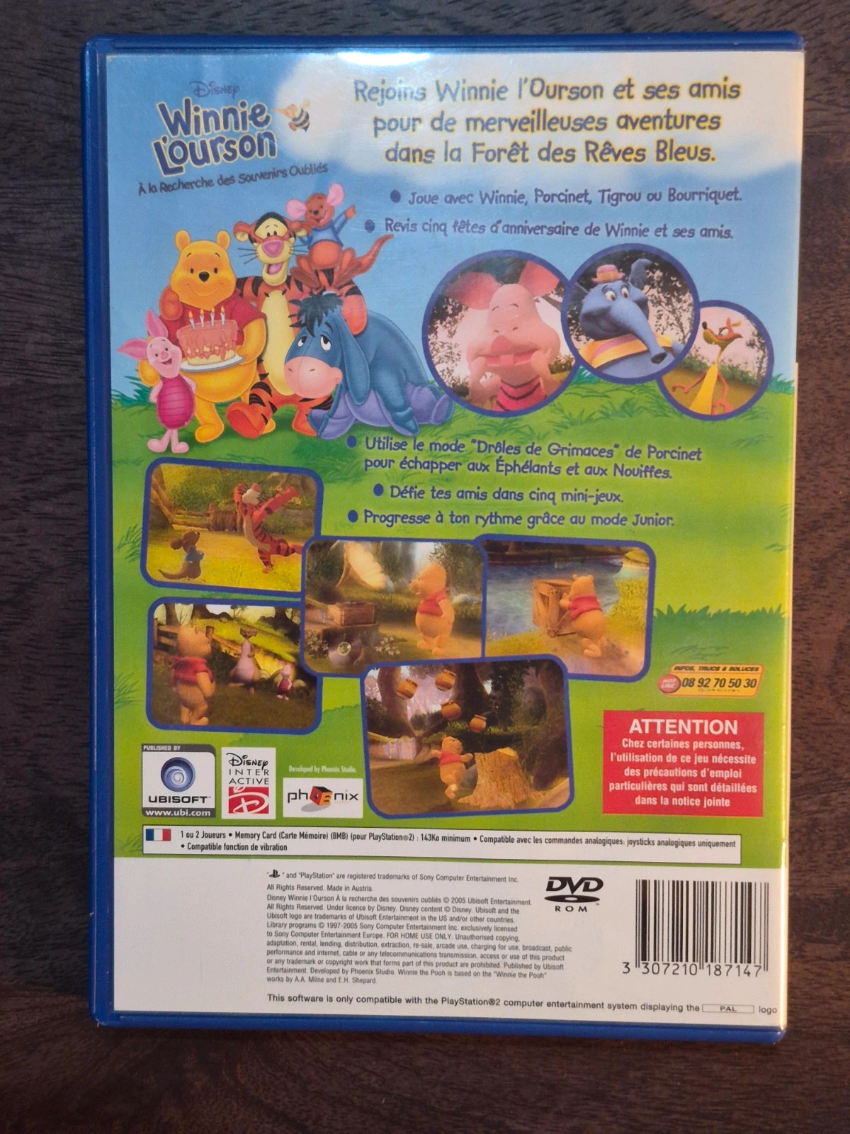Jeu PS2 - Winnie l'Ourson : À la recherche des souvenirs oubliés (Complet) 2