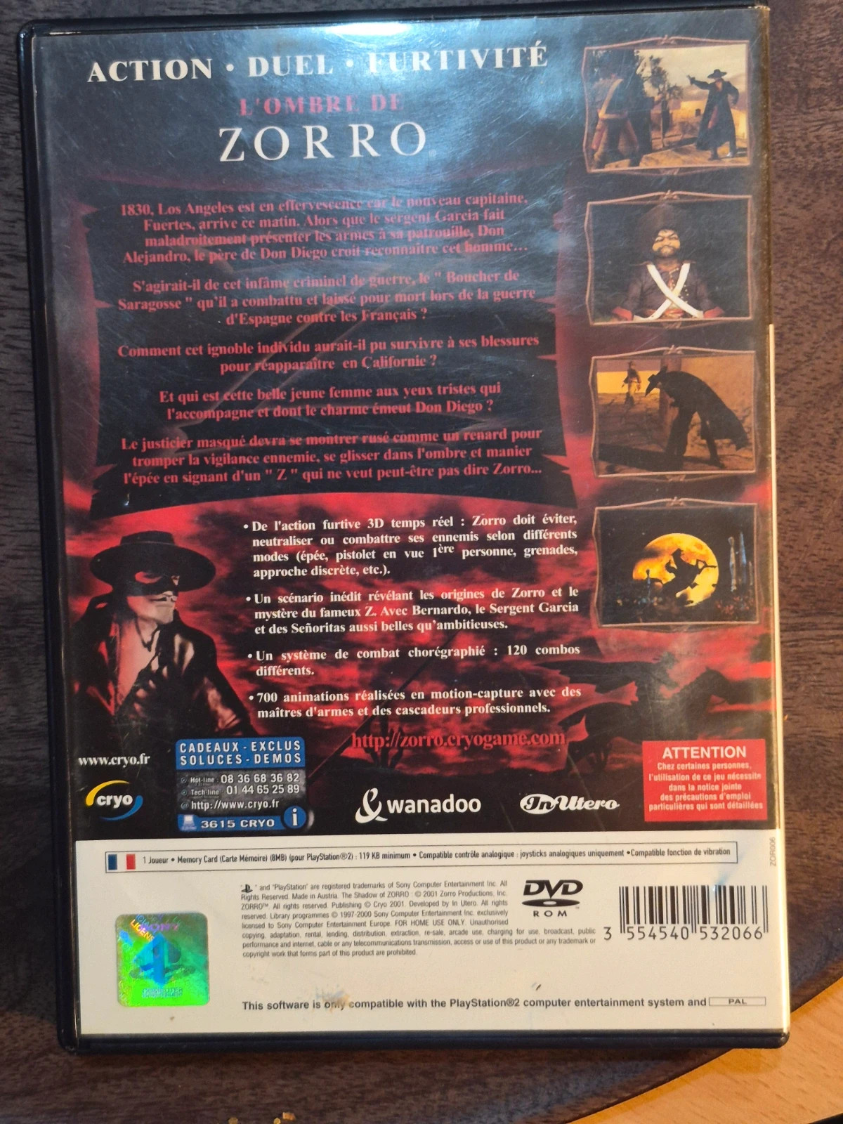 Jeu PS2 - L'Ombre de Zorro (Complet avec Notice) 2