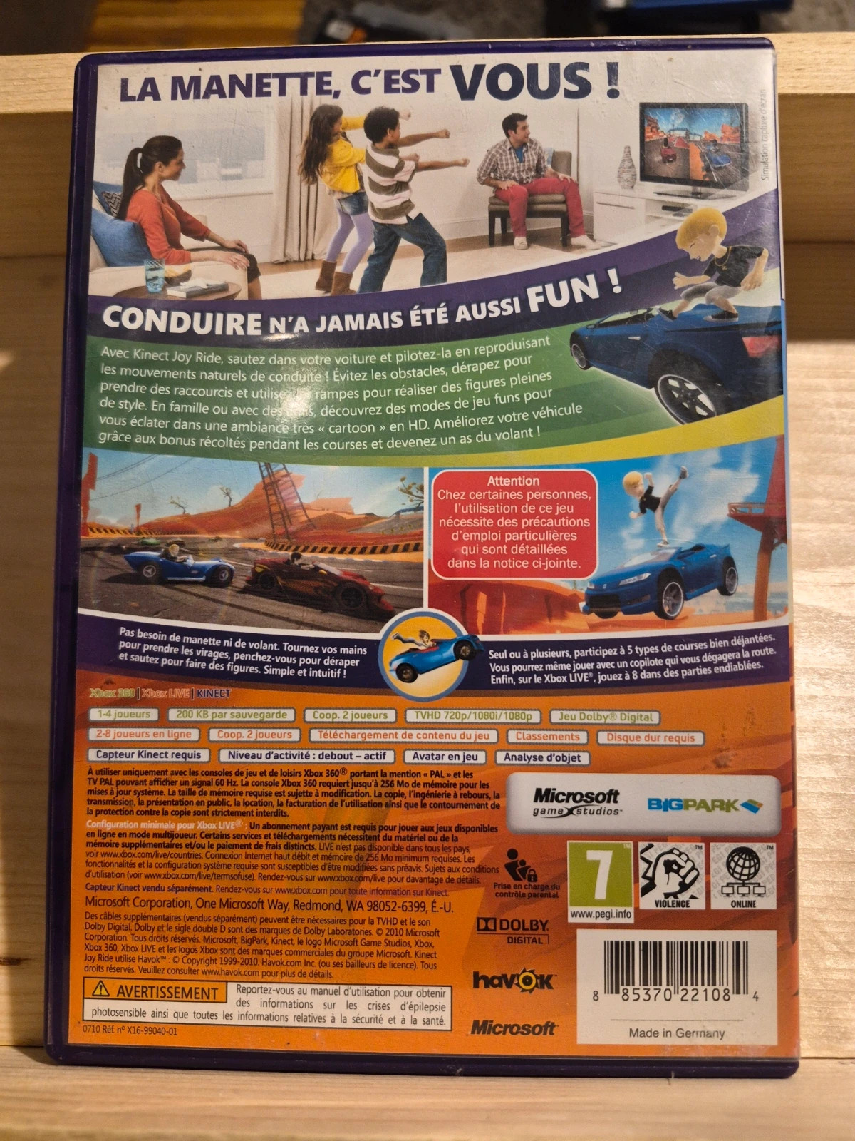 Jeu Xbox 360 - Kinect Joy Ride 2