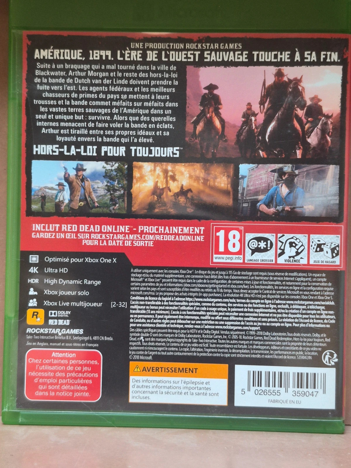 Jeu Xbox One - Red Dead Redemption 2 2