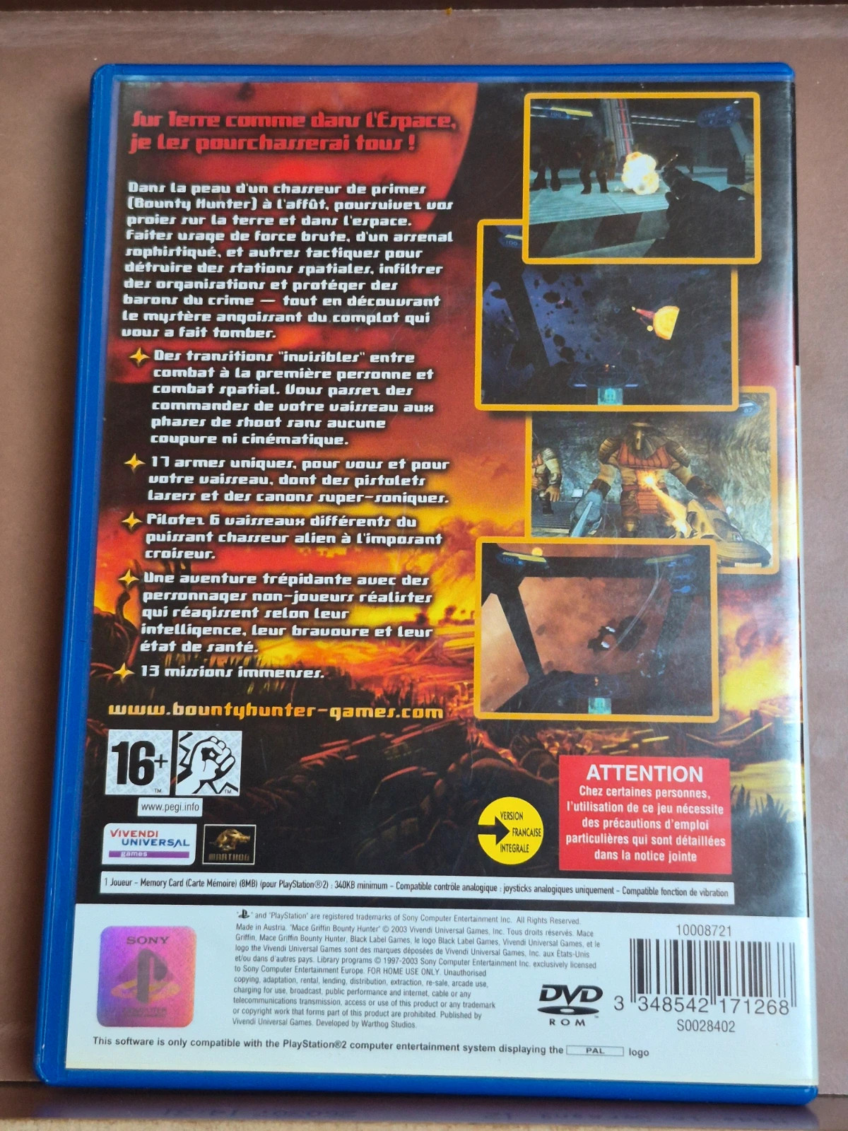 Mace Griffin: Bounty Hunter (Sans Notice) PlayStation 2 PS2 2