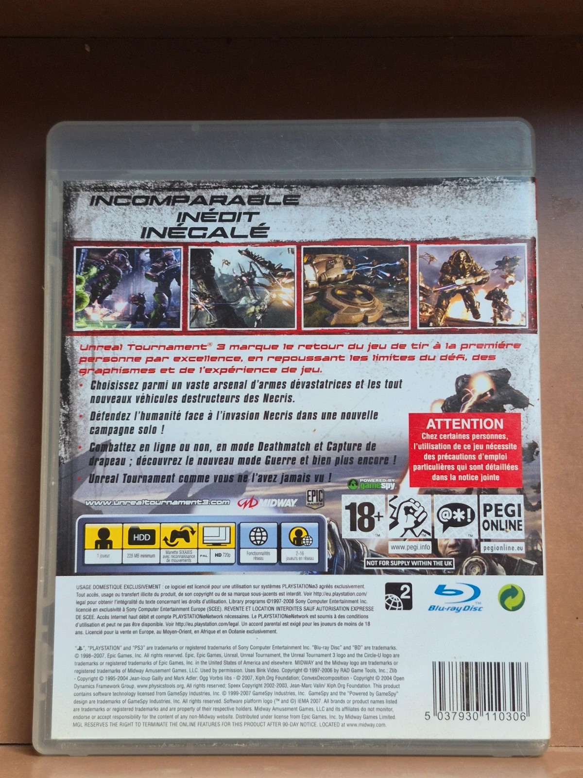 Unreal Tournament 3 III PS3 - Version FR 2