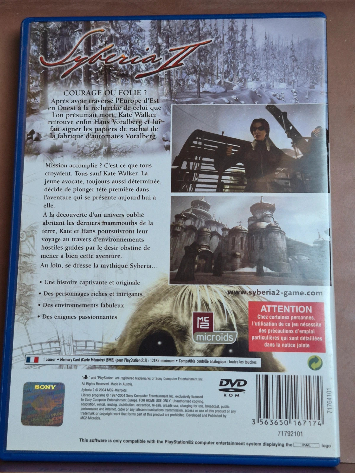 Syberia II – PlayStation 2 / PS2 (Complet) 2