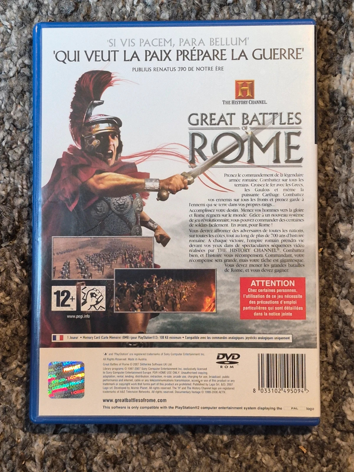 Jeu PS2 - Great Battles of Rome (Complet - État Nickel / VF) 2