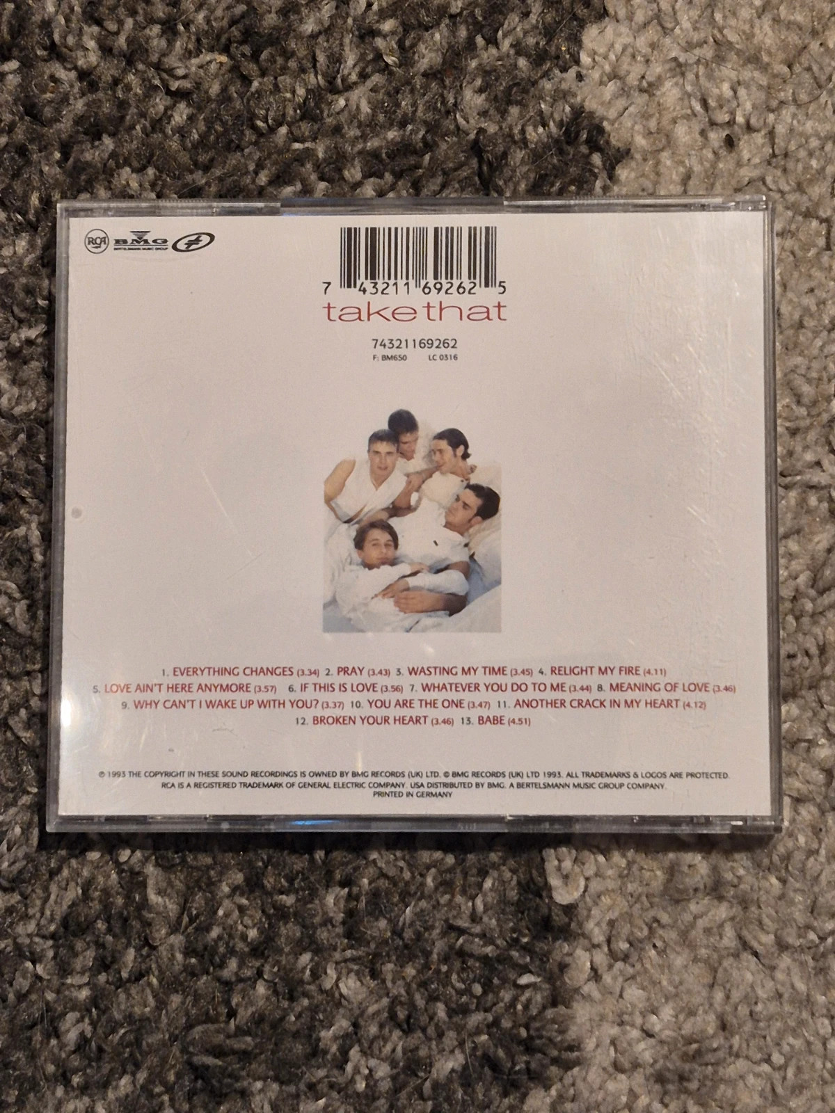 Take That Everything Changes (1993) CD Album Original (Sonopress) 2