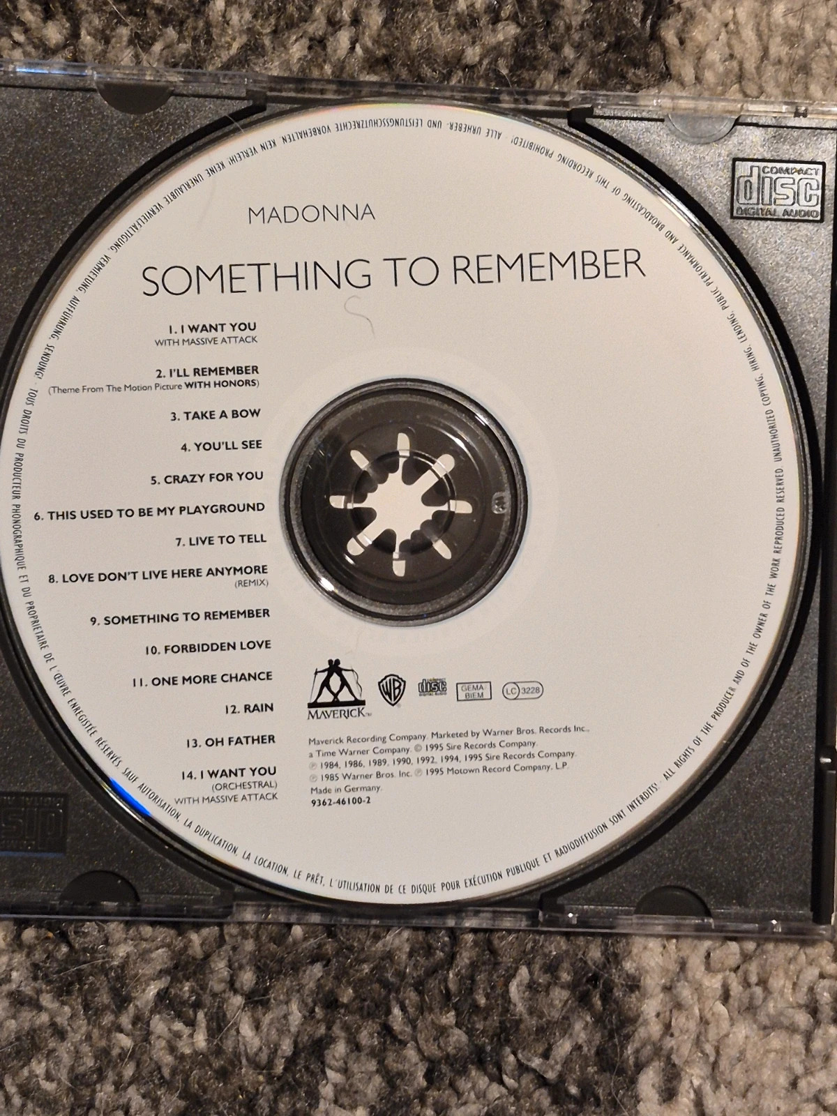 CD Madonna Something To Remember (Édition Originale Europe 1995) 5