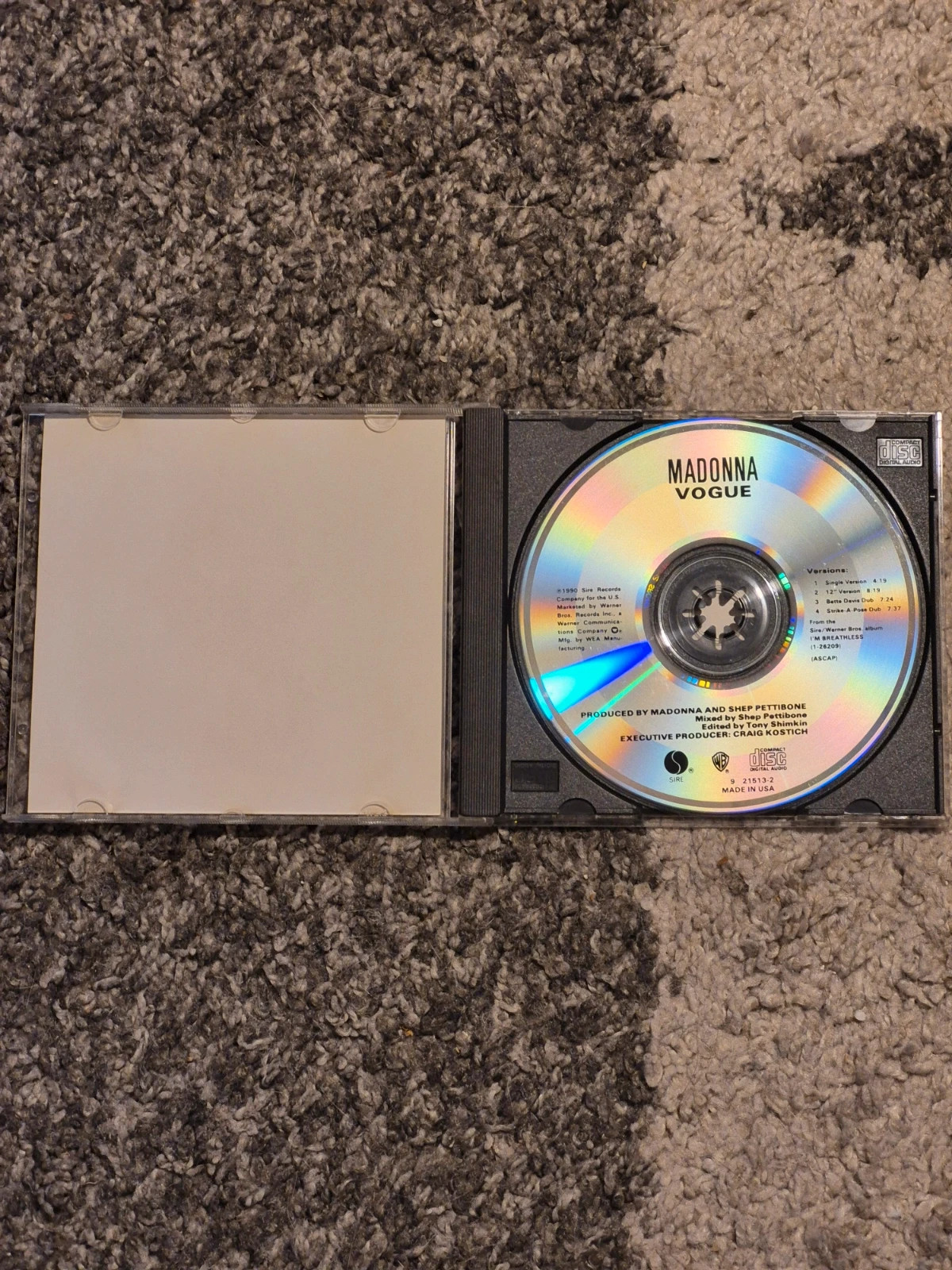 CD Maxi-Single Madonna - Vogue (1990) - Pressage US Original 4