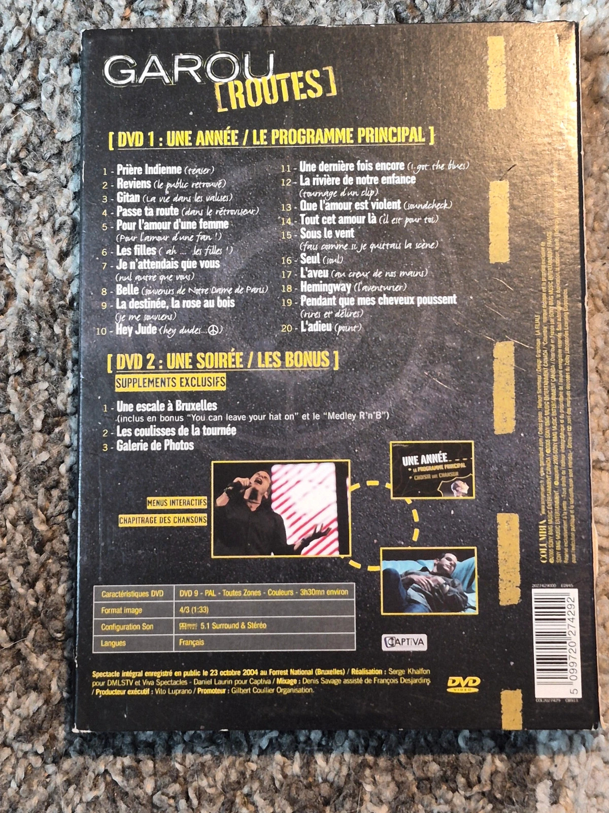 Double DVD Garou - Routes (Édition Collector Complète) 2