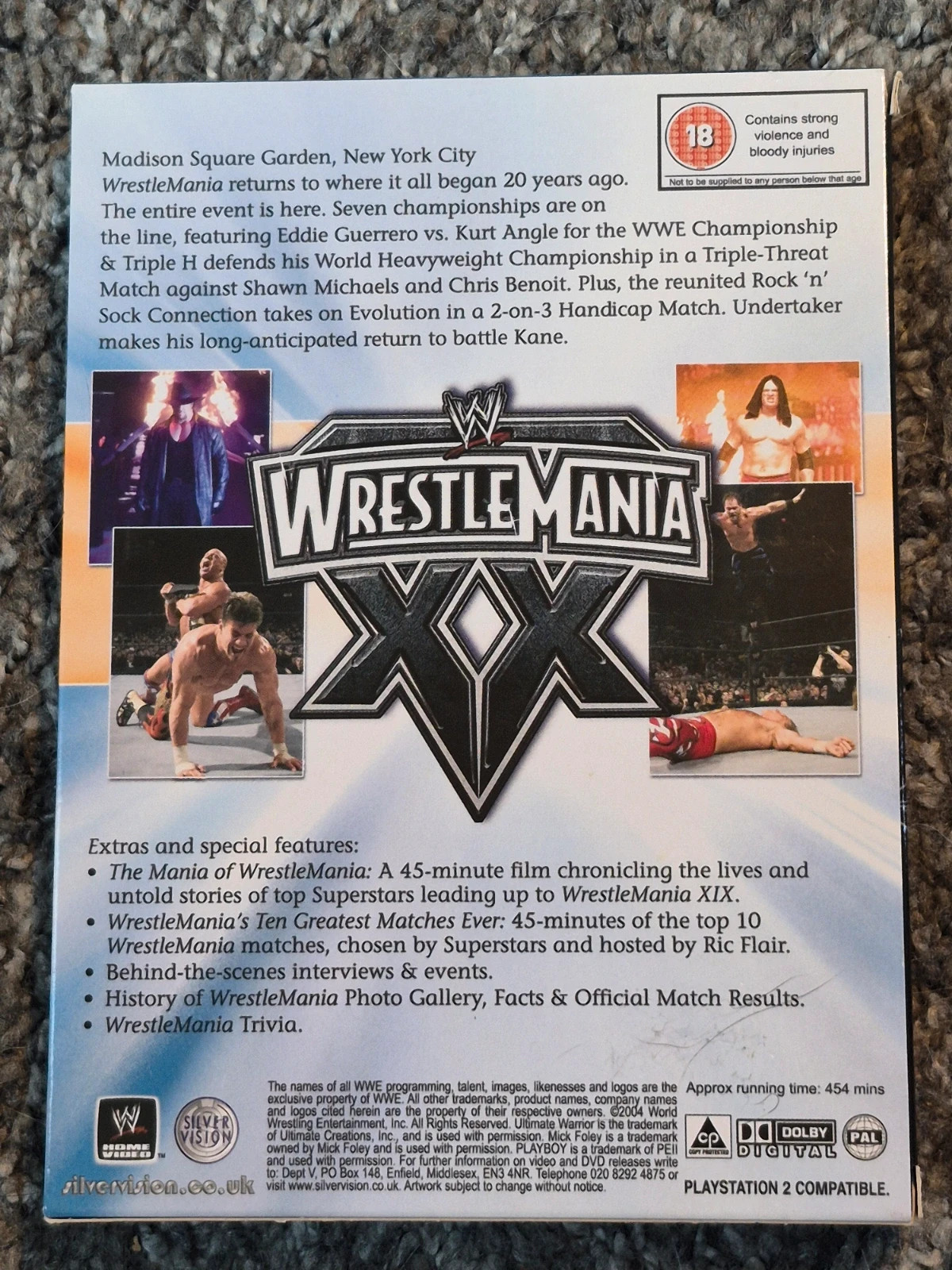 Coffret 3 dvd WWE WrestleMania XX (2004) - Édition collector Silver Vision 2
