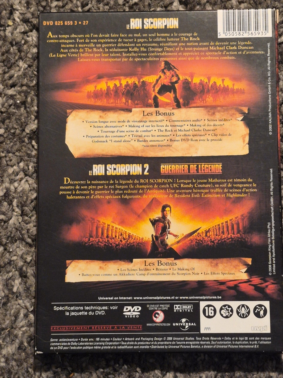 Coffret DVD Le Roi Scorpion 1 & 2 2