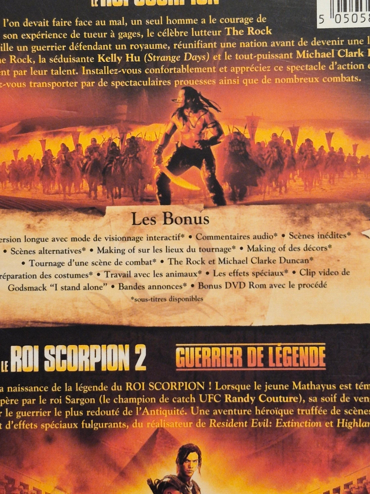 Coffret DVD Le Roi Scorpion 1 & 2 3