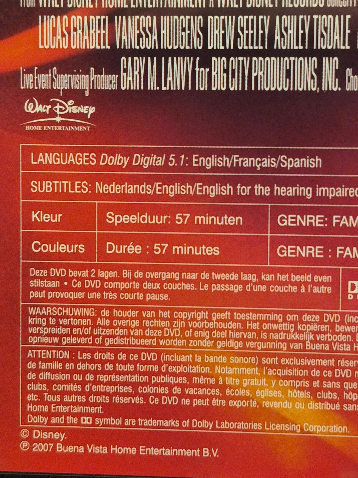 DVD Disney - High School Musical : Le Concert 3