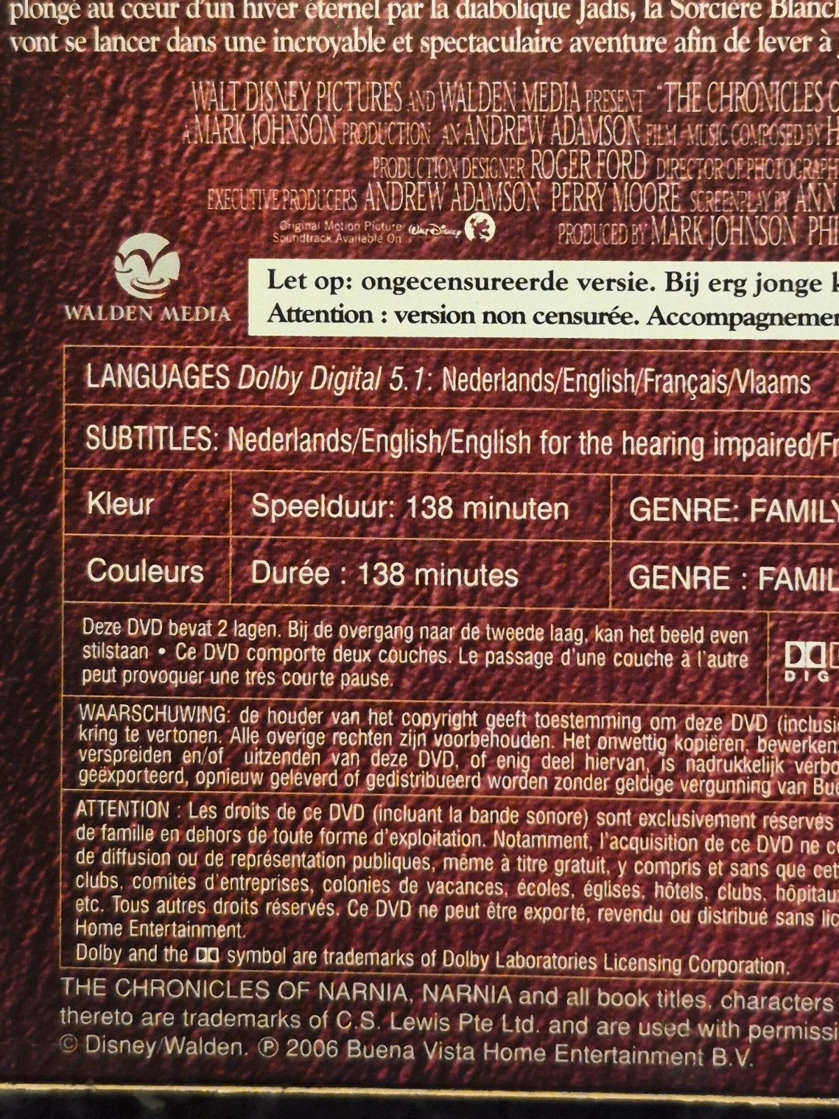 DVD Le Monde de Narnia Chapitre 1 - Édition Collector 2 DVD (Fourreau Armoire) 3