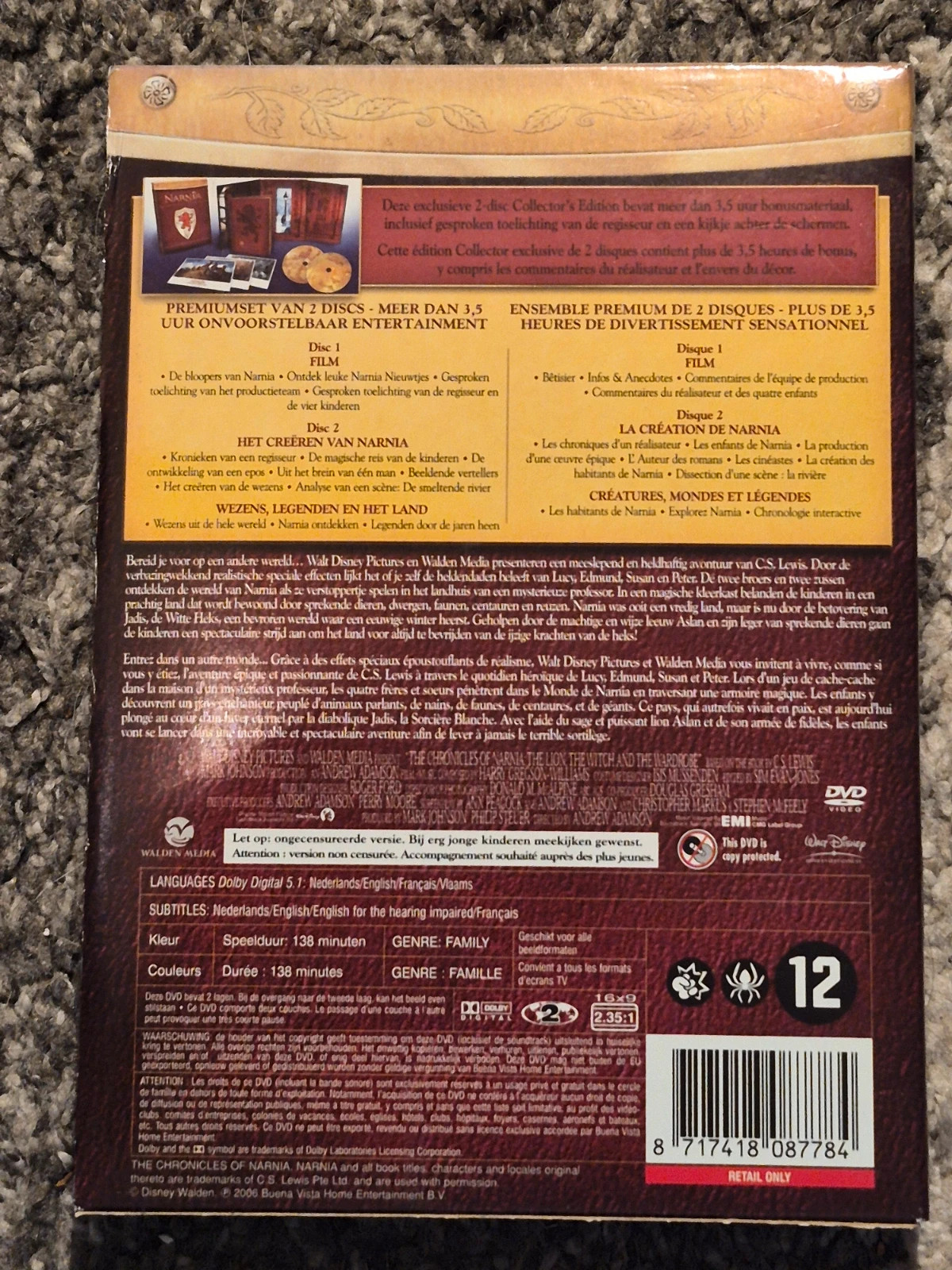 DVD Le Monde de Narnia Chapitre 1 - Édition Collector 2 DVD (Fourreau Armoire) 2