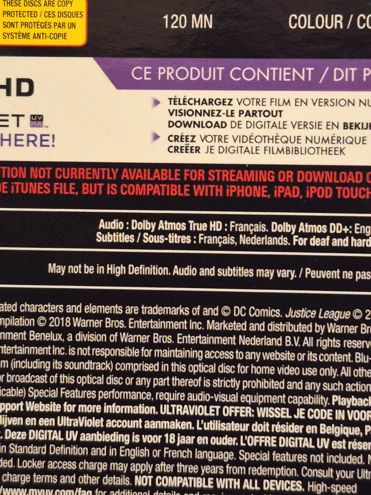 Blu-ray Justice League (2017) avec Fourreau Cartonné (Slipcover) 3