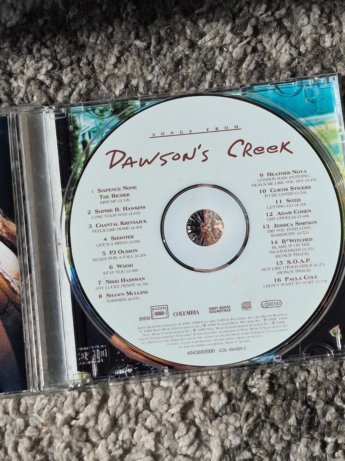 CD Album - Bande Originale Dawson's Creek (Édition Européenne 16 titres) 5