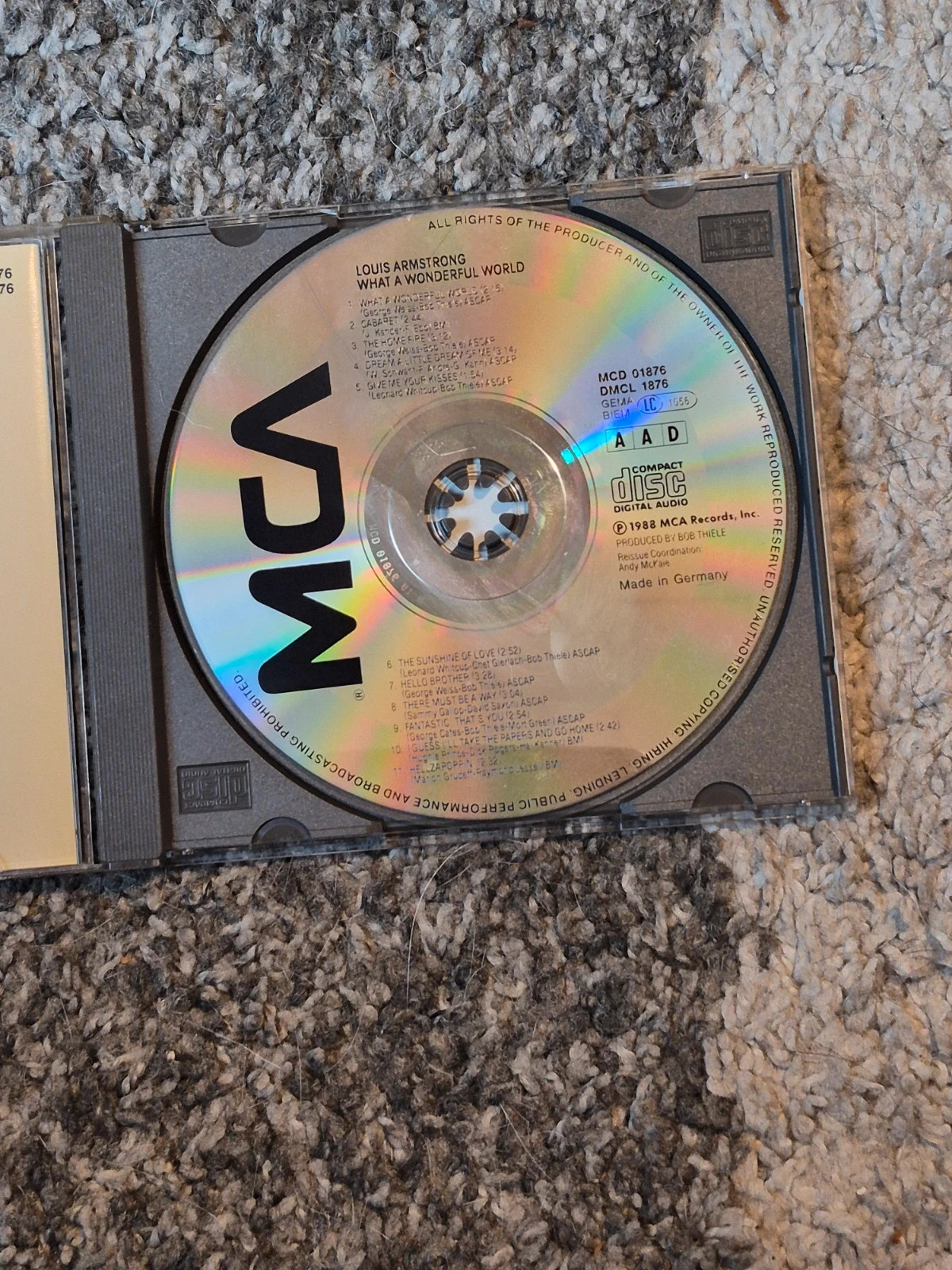 CD Louis Armstrong – What A Wonderful World (Édition Originale 1988) 5