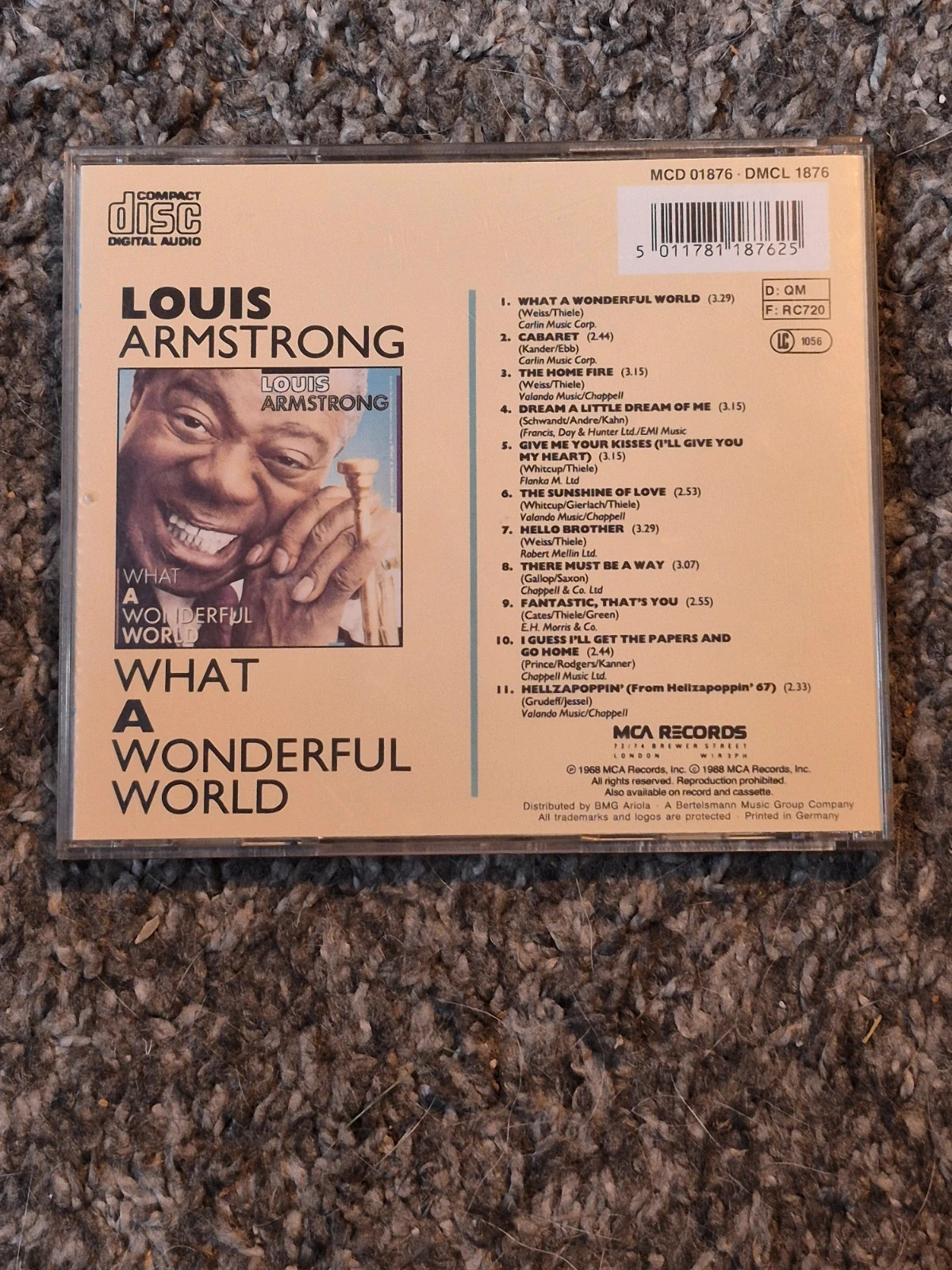CD Louis Armstrong – What A Wonderful World (Édition Originale 1988) 2