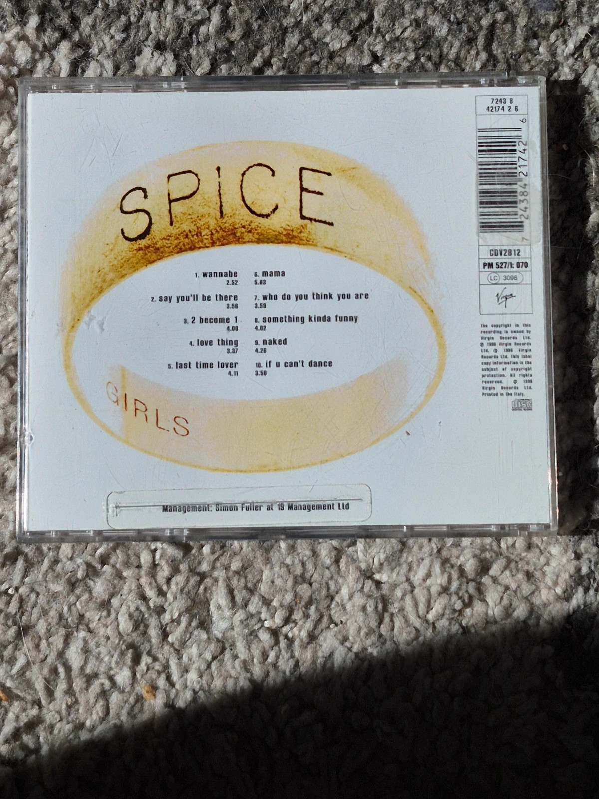 CD Spice Girls – Album "Spice" (1996) - Pressage Original (EMI Swindon) 2