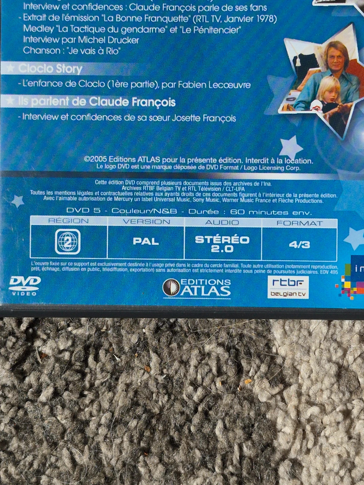 DVD Claude François - La Collection Officielle N°1 (Alexandrie Alexandra) - Éditions Atlas 3