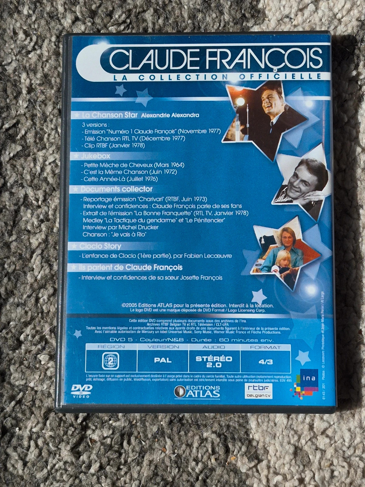 DVD Claude François - La Collection Officielle N°1 (Alexandrie Alexandra) - Éditions Atlas 2